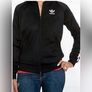 Adidas Black Track Jacket-Unisex